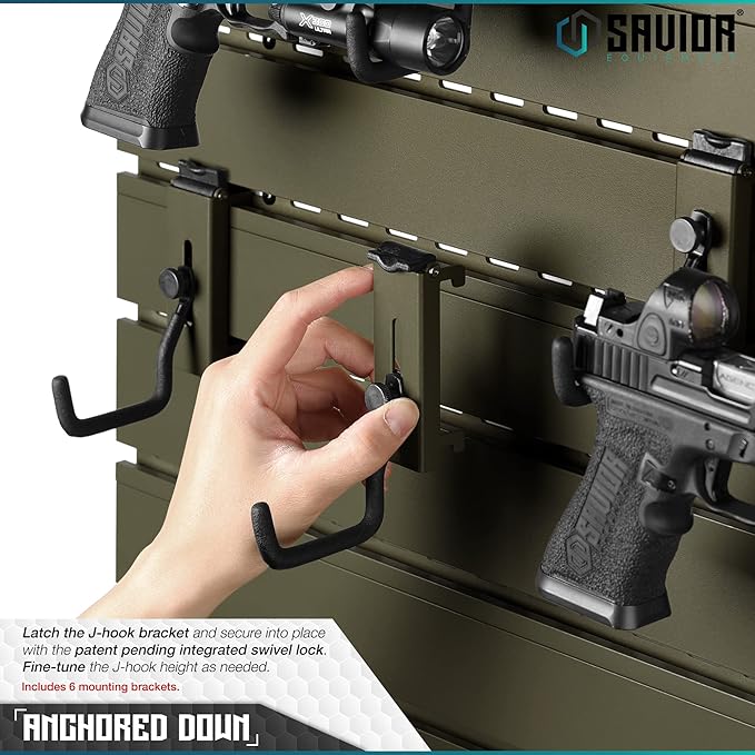 Savior Equipment Wall Rack System Heavy-Duty Steel Tactical Rifle Carbine - Image 3