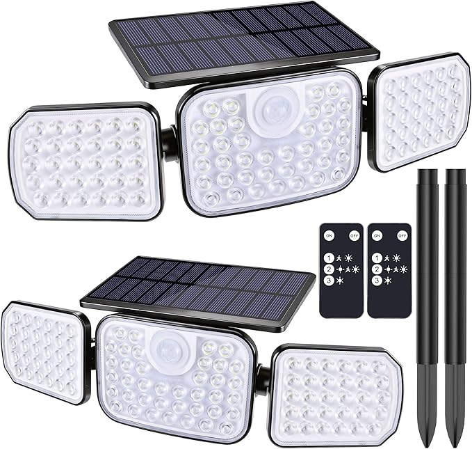 BrizLabs Solar Outdoor Lights, 3 Modes Motion Sensor LED Security Lights by BrizLabs