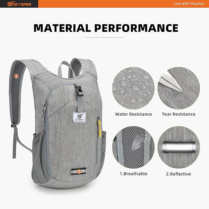 SKYSPER 10L Hiking Backpack Small Hiking Daypack Packable Lightweight Travel - Image 4