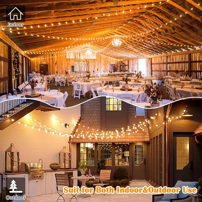 Brightever 200FT Outdoor String Lights Dimmable LED Outside Patio Lights - Image 6