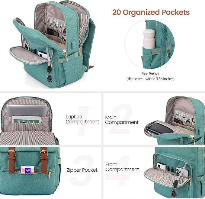 LOVEVOOK Travel Laptop Backpack Purse - Image 2