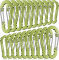 Aluminum Carabiner Clips- Set of 20, Carabiner Clip 2 inch by pulltherfishing