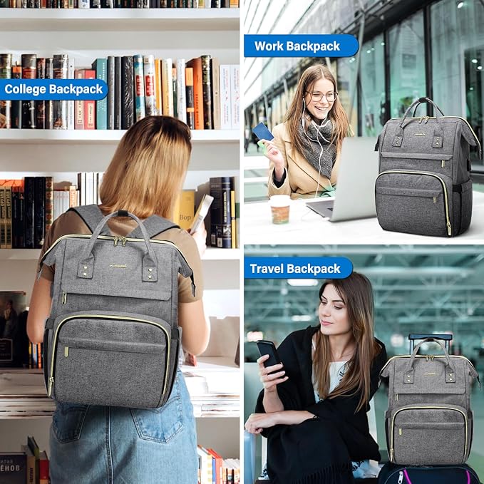 LOVEVOOK Laptop Backpack Women, 15.6 Inch Work Backpack Woman - Image 5