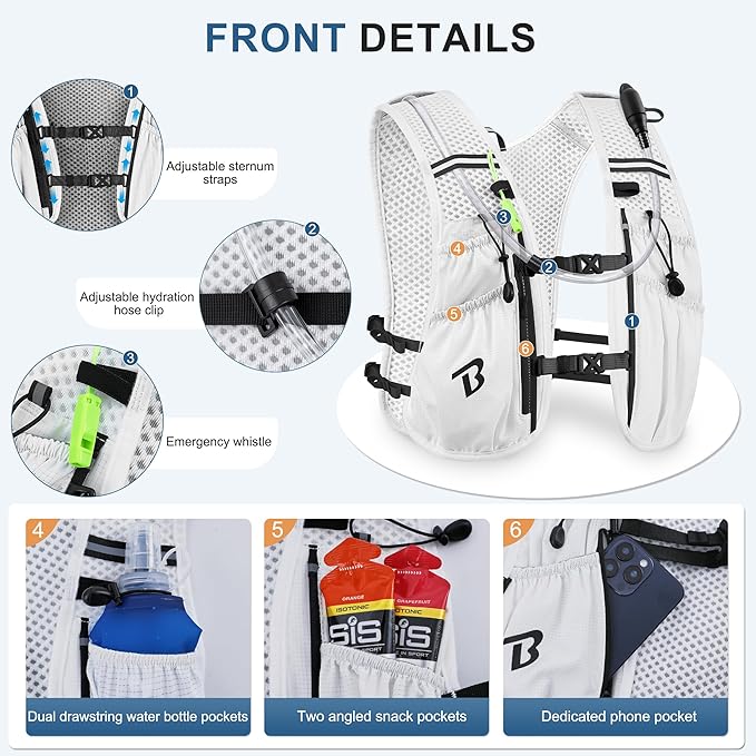 BECOJADDE Running Vest Hydration Backpack - Image 2