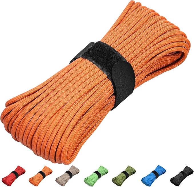 Paracord 550 Rope 100 Feet 5/32 Inch 7 Strand Type III Nylon Rope Parachute Cord by KOKKOYA