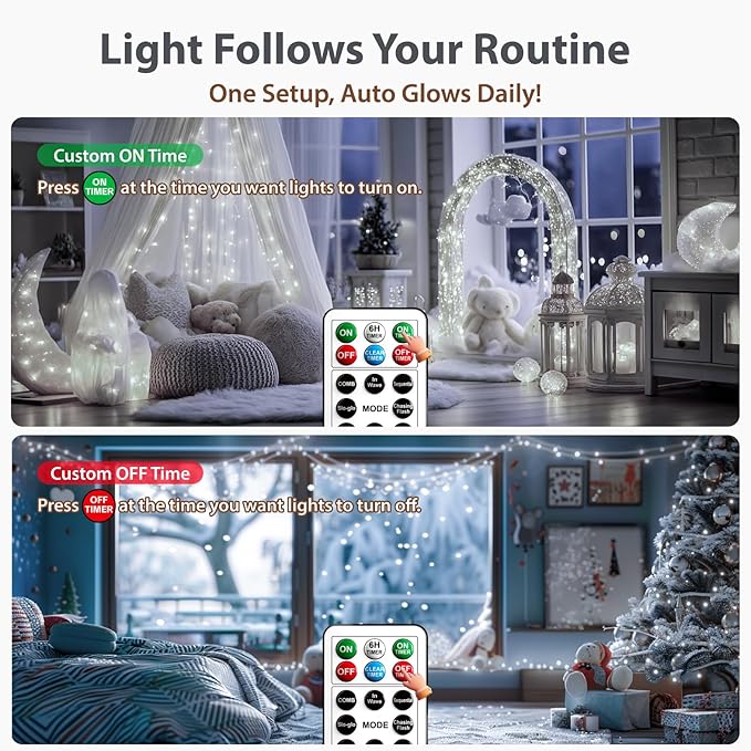HXWEIYE Rechargeable Fairy Lights - Image 5