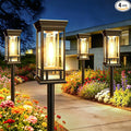 4 Pack Solar Pathway Lights Outdoor, Taller Bright Solar Path Lights Waterproof by SANJICHA