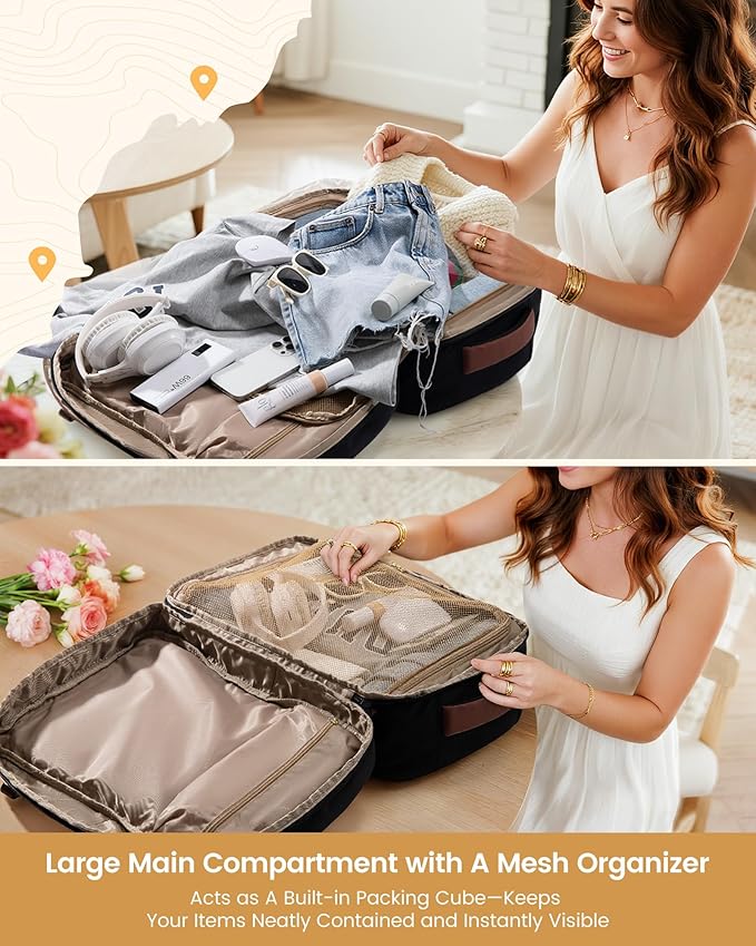 LOVEVOOK 40L Travel Backpack for Men & Women, Airline Approved Carry On Luggage - Image 3