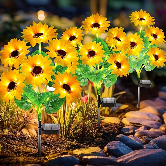 Solar Lights Outdoor Garden Decor, Upgraded 6 Pack by GarparOutdoorSolarLights