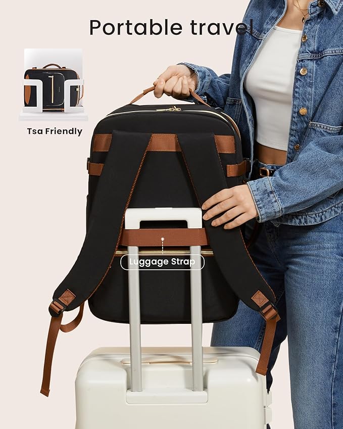 LOVEVOOK 56L Travel Backpack for Women & Men, Airline Approved Carry On Luggage - Image 6