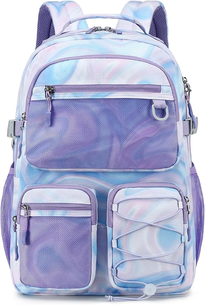 Lohol Multi-Pocket Backpack for School College Travel, Heavy Duty Big Bookbag by Lohol