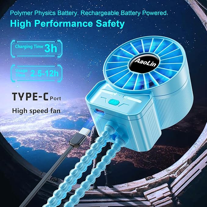 2 Pack Multifunctional Portable Stroller Fan 4 Speed 6600rpm High Speed Usb - Image 4
