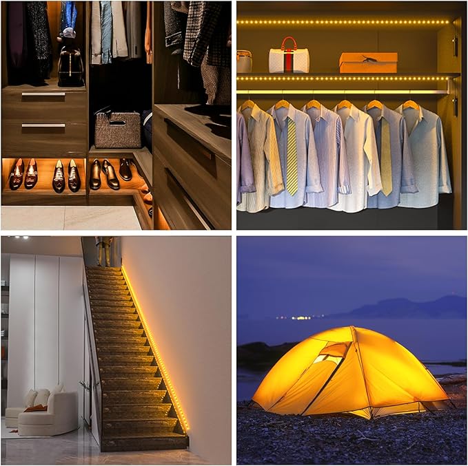 WOBANE Rechargeable Motion Sensor Strip Light, LED Closet Lights, Upgraded - Image 5