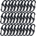 Small Carabiner Clips 1.6 inch Metal Double Sided Spring Gate Snap Hooks by Bytiyar