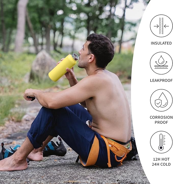 Bambaw 32 oz Stainless Steel Water Bottle, Insulated Metal Water Bottle Made of - Image 3