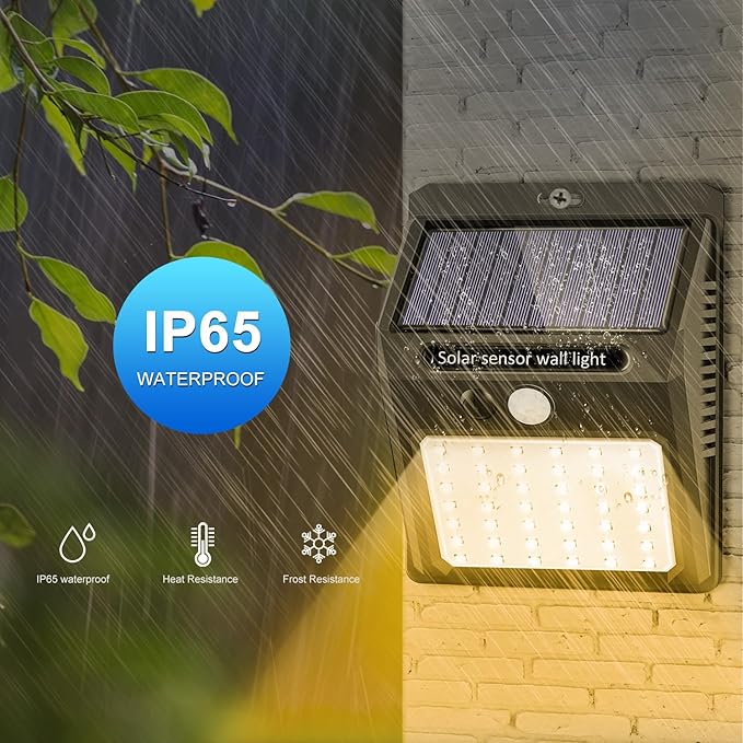 SEZAC Solar Lights Outdoor, 10 Pack Solar Motion Sensor Outdoor Lights - Image 5