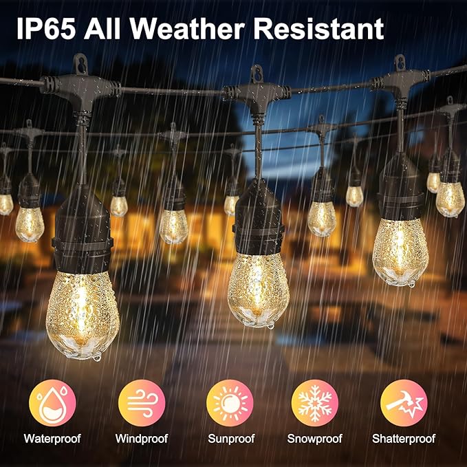 50FT LED Outdoor String Lights - Image 3
