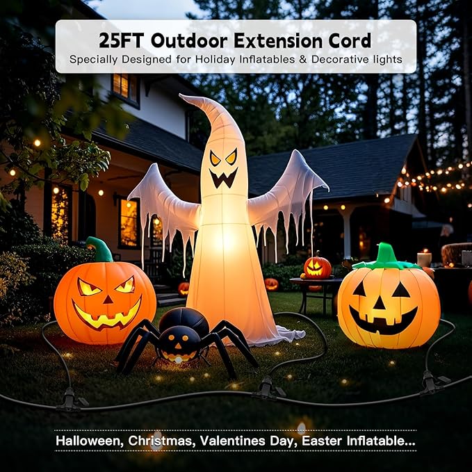 25FT Outdoor Extension Extension Cord - Image 2