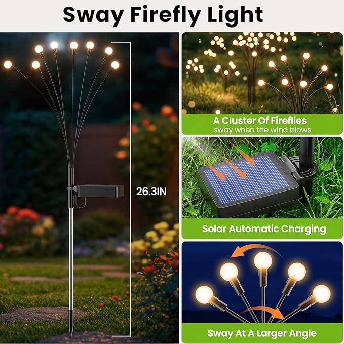 Solar Lights Outdoor, Solar Firefly Lights - Image 3