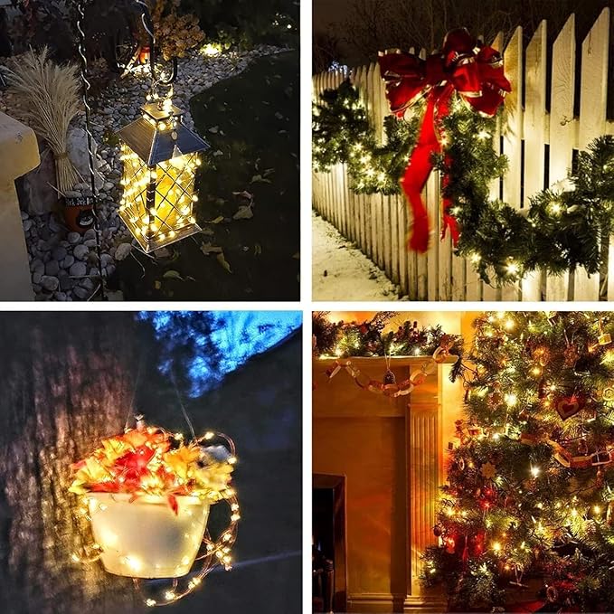 Extra-Long Solar String Lights for Outside, 4 Pack 400LED Solar Fairy Lights - Image 6