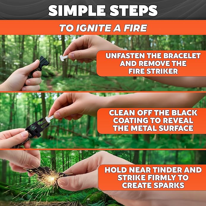 Paracord Bracelets for Men and Women – Adjustable Survival Paracord Bracelet - Image 8