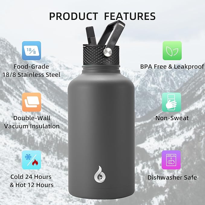 BJPKPK Half Gallon Insulated Water Bottles - Image 3