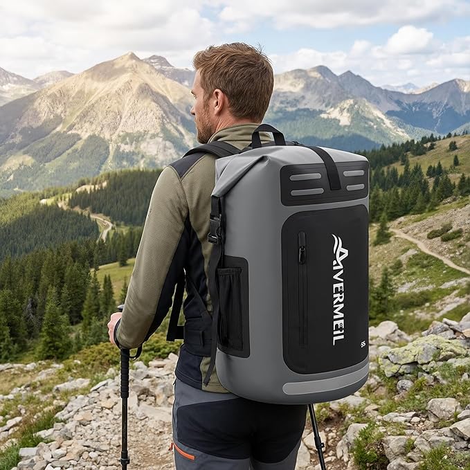 Waterproof Dry Bag with Waterproof Phone Case and small waterproof Bag Grey - Image 8
