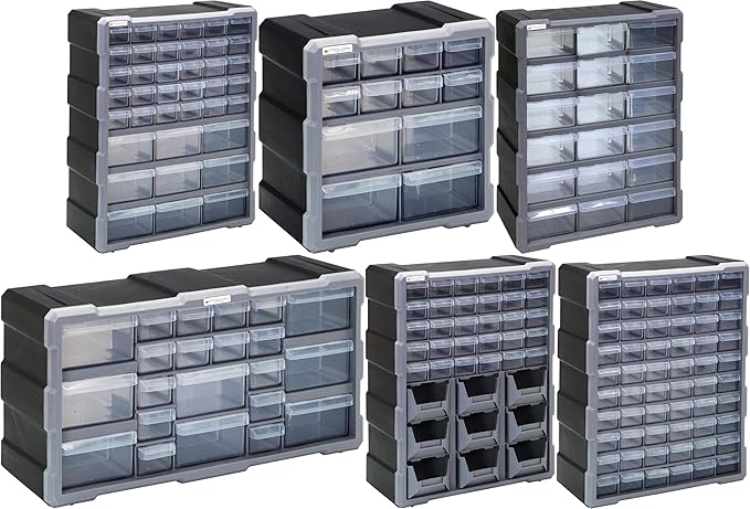 Quantum Storage Systems PDC-18BK 18 Drawers Cabinet Part Organizer 19" H x 15" - Image 2