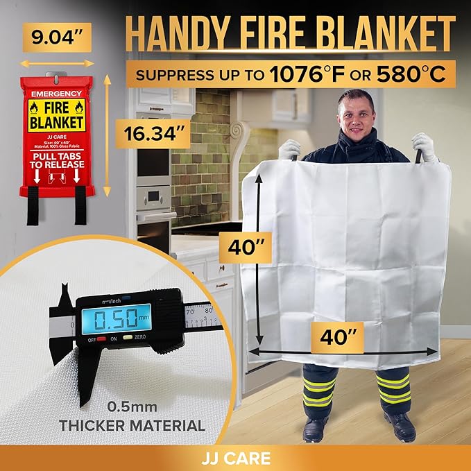 JJ CARE Fire Blanket – 10 Packs - Image 3