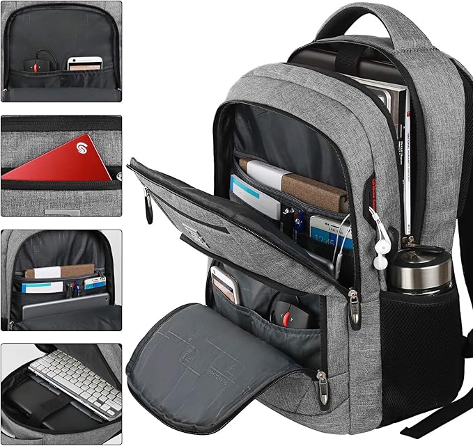 Volher Laptop Backpack, Business Travel Anti Theft Slim Durable Laptops Backpack - Image 2