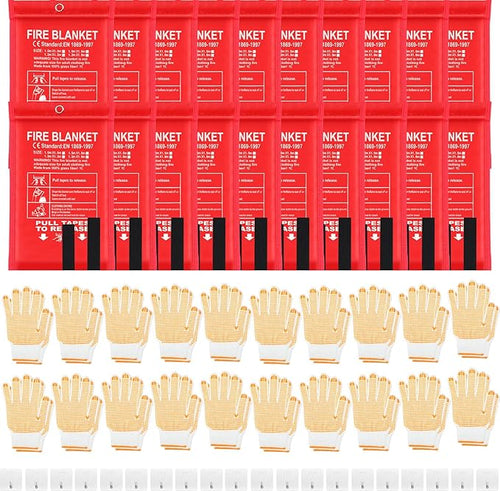 60 Pcs Emergency Fire Blankets for Home and Kitchen 40x40 Inch 20 Fiberglass by Copkim