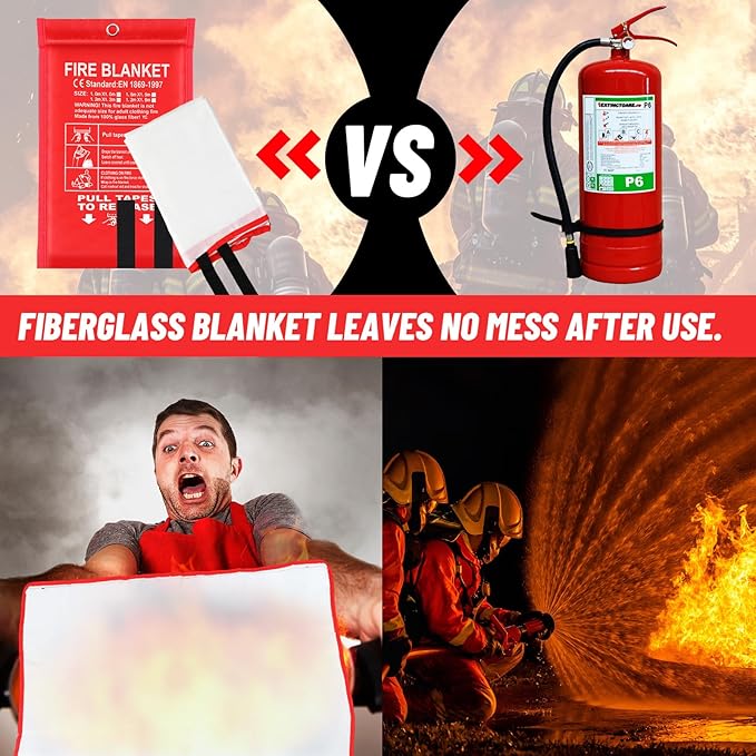 30 Pcs Emergency Fire Blankets for Home and Kitchen 40x40 Inch 10 Fiberglass - Image 6
