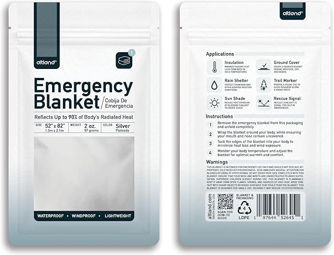Altland 10 Pack of Emergency Blankets - Image 3