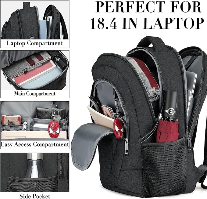 BIKROD 45L Extra Large Travel Laptop Backpack - Image 4