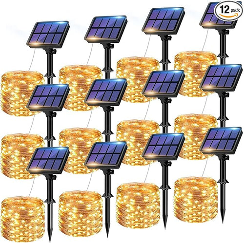 12 Pack Solar String Lights Outdoor, Total 960LED 396FT Solar Fairy Twinkle by btfarmdecorativelighting