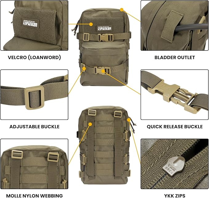 EXCELLENT ELITE SPANKER Tactical MOLLE Hydration Backpack Water Bladder Carrier - Image 3