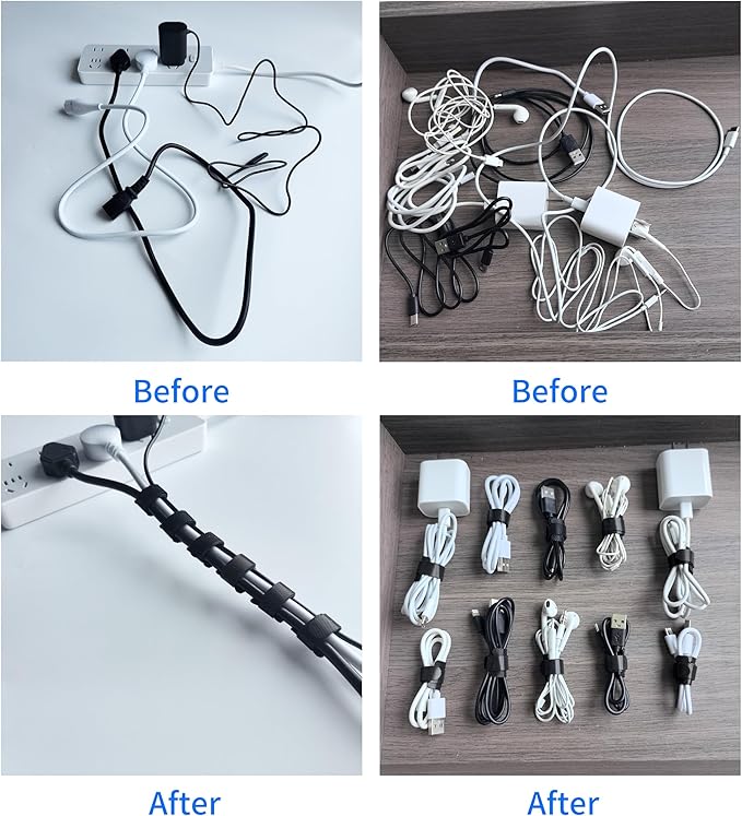 200 PCS 6 Inches Black Reusable Cable Ties, Adjustable Cord Straps, Cable - Image 3