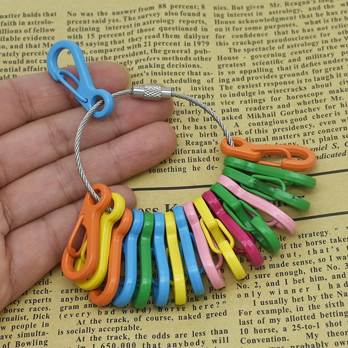 Mini Carabiner Clips with Metal Spring Wiregate Hook and Little Eye Hole - Image 4