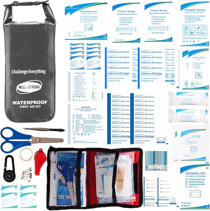 Boat First Aid Kit Waterproof, WELL-STRONG Marine Emergency Kit - Image 8