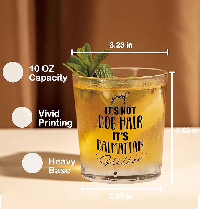 Nogrit Dalmatian Gifts, Whiskey Glasses 10 oz, Dog Lovers Gifts, Funny It's Not - Image 2