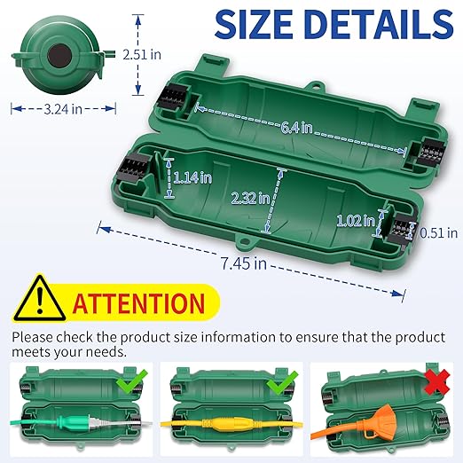 6 Pack Outdoor Extension Cord Safety Cover - Image 2