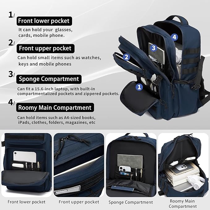 Wotony Military Tactical Backpack - Image 3