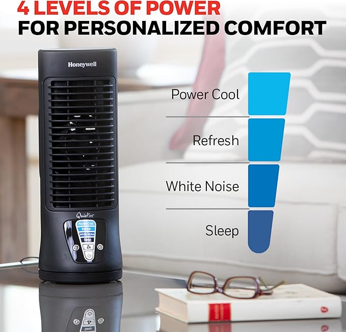Honeywell QuietSet Personal Table Fan, Oscillating Personal Desk Fan - Image 4
