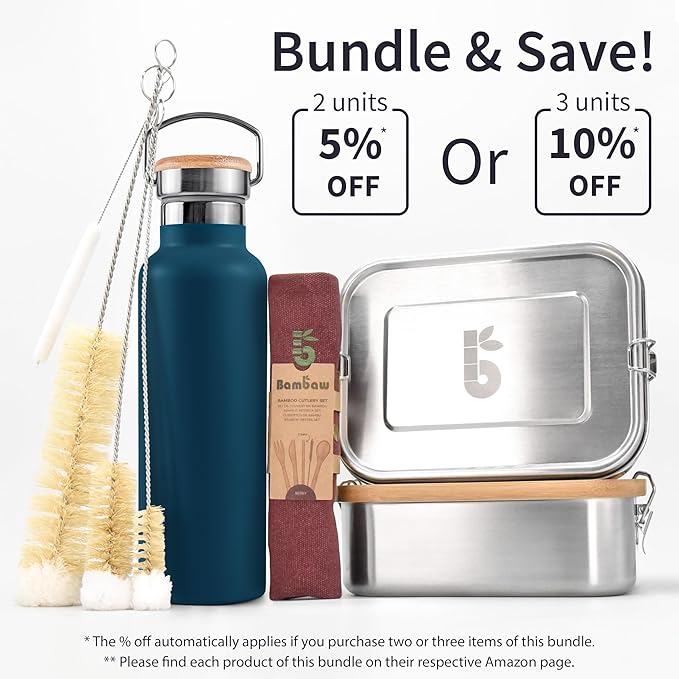 Bambaw 12 oz Insulated Water Bottle, Small Stainless Steel Water Bottle - Image 8