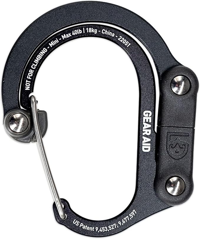 GEAR AID HEROCLIP 360° Swivel Carabiner Gear Clip and Hook by GEARAID