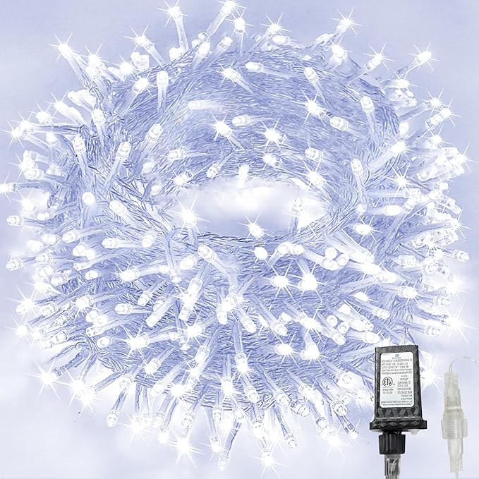 240LED 88Ft Connectable String Lights Indoor Outdoor Clear Wire | Cool White by KAQ
