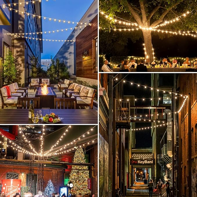 Mlambert 150Ft Outdoor String Lights, Connectable G40 Globe Patio Lights - Image 5
