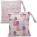2pcs Cloth Diaper Wet Dry Bags Waterproof Reusable by Welcometoeaxin