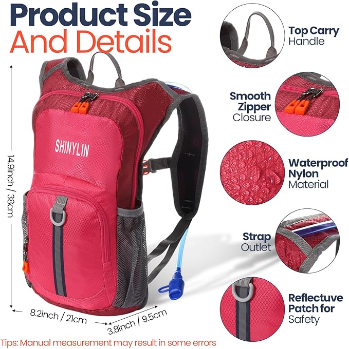 Shinylin 2 Pcs Kids Hydration Backpack - Image 2