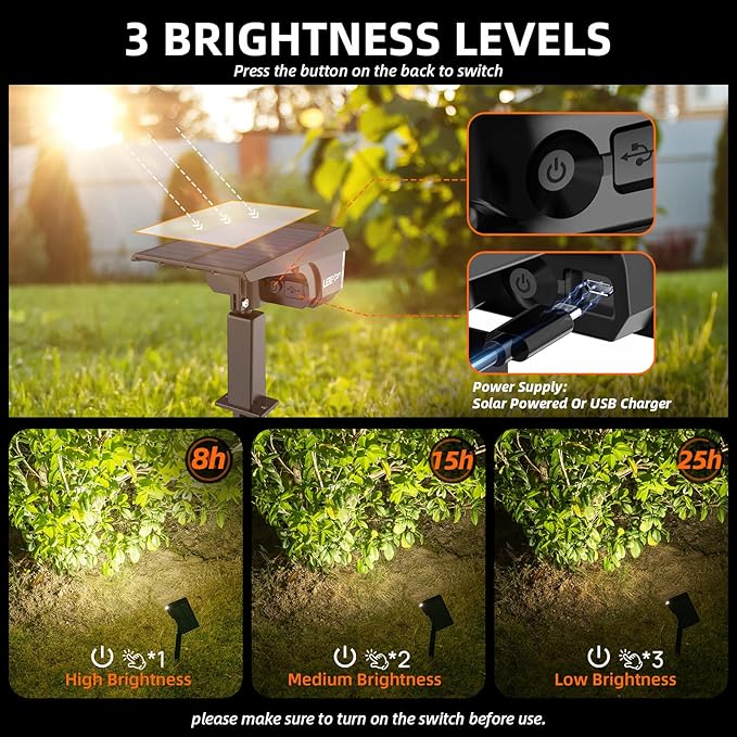 LEREKAM Solar Lights Outdoor Waterproof Landscape Lights, 40 LEDs Solar Spot - Image 4
